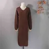 Warm Sweater Women Autumn Dress Winter Long Knitted Dresses loose Maxi Oversize Lady Bodycon Robe Vestidos 210423