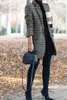 Mulheres Blazer manga comprida senhoras xadrez casaco fashon mulheres magro terno jaqueta solta mulher outono 210524