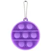 Toys Silicone Toys Partys Porte-clés Anti-Pression Boîte à bulles Décompression Toy Toy Fidget Infant Intelligence Development Pendentif