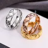 Gold/Silver Plated Engraved Geometric Shape Stainless Steel Ring Size 7 8 9 10