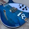 New Arrival12String Acoustic Electric Guitar,Semi Hollow Electronic Instrument,Stringed Instrument,Blue Paint