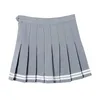 Rokken 7 kleuren Dameskleding Golfrok Wit / Zwart Tennis Geplooid Jupe Petticoat Gestreepte Falda Hoge Taille Mini Micro