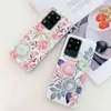 Laser Banana Cases For Samsung A72 A52 A51 A71 A42 A50 S20 FE S21 S10 S8 S9 Plus Note 20 10 Soft Leaf Flower Phone Cover