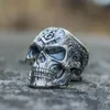 Cluster Rings Knights Templar Masonic Skull Mens Mason rostfritt stål Biker Ring Masonry Punk smycken gåva för Men332S