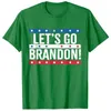 Vamos ir Brandon EUA Bandeira Cores Vintage T-Shirt Homens Roupas Gráfico Tees Bo29