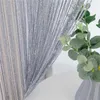 Curtain & Drapes Shiny Tassel String Door Luxury Valance Line Curtains Solid Color Window Room Divider Cortinas 100x200cmCurtain