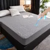 Folha de cama à prova d 'água, capa protetor de almofada de colchão, respirável processo de quilting sem ruído, engrossar cor sólida estilo moderno 220217