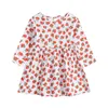 ZWY1219 Baby girl long-sleeved dress new children's dress embroidery cartoon flowers pattern new year princess dress Q0716