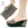 Shoes and Bag Set Selling Italian Style Slingbacks African Women Slippers Nigerian Sandals High Quality 210624