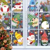 Muurstickers Venster Glas Paste Scène Versieren Sticker Decor Christmas Dwarf Elektrostatisch voor Woondecoratie Accessoires