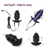 Två poler Electro Shock Anal Plug med kabel Sexleksaker Elektrisk Shock Butt Plug G Spot Massager Vuxen Game DIY Tens Toys X0728