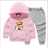 Set di abbigliamento per bambini Felpa con cappuccio per neonato Abito in due pezzi Autunno Ragazza Abiti Felpa per bambini Pantaloni sportivi con cappuccio 7 stili 14 Opzioni Taglia 2108627