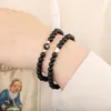 26 Buchstaben Namensarmband für Frauen Männer Paar Liebe Freundschaft Glück DIY 6mm Glasperlenarmbänder