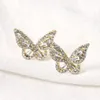 Delicate Butterfly Stud Earring for Women Full Pave Stone Wedding Jewelry Party Fine Accessories Beauty Bow Earrings