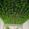 Farmadas verdes artificiais 230cm Ornamento de videiras de uva de plástico para decoração de parede ao ar livre interior suprimentos de jardim 48 pcs