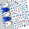 Nail Art Boże Narodzenie Naklejki Ins Boże Narodzenie Snowflake Snowman Elk Liście 3D Klej Nail naklejki Nail