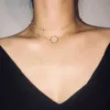 SumeNG 2021 Мода Мода Современное колье Ожерелье Два слоя Круглые Ожерелья Золотые Ожерелья Choker Ювелирные Изделия для Женщин