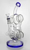 big bongs glass bong recycler water pipe 11.8'' glass water bong double chamber straight tube water pipe sturdy round base