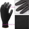 Gants jetables 3 paires Gants de jardinage et de travail enduits de polyuréthane ultra-fins, Gant en tricot de nylon uni, Blanc/noir/gris Plusieurs couleurs Gl