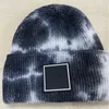 Winter Beanies Unisex Knitted Hats Classical Designer Skull Caps Boonet Tie-dyed Crochet Hat Chunky Knit Cap Outdoor Beanie Ear Muff Adhesive Label Gifts