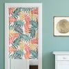 Curtain & Drapes Printed Tropical Plant Door Kitchen Bathroom Partition Bedroom Decoration Half Panel Toilet