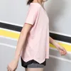 ランニングジャーズ2022夏のスポーツTシャツトップレディースルーズフィットネス服Quick-Drying Short yoga TシャツQuick Dry Tee