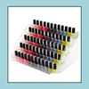 Sieraden pottenverpakking display acryl nagellak organizer 2-3-4-5-6-7 layer manicure cosmetica standhouder duidelijke make-updoos drop deliv