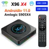 X96 x4 Android TV Box Amlogic S905X4 4GB 64GB/32GB QUADRO CORE 2.4G/5G WIFI 100M Gigabit av1 8k Media Player Home Movie