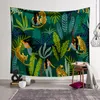 7 Designs Wall Hanging Tapestry Leopard Print Beach Towel Shawl Floral Plants Yoga Mats Tablecloth Polyester Tapestries Home Decor