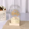 STOBAG 10 sztuk Podwyższone Przenośne Przezroczyste Birthday Cake Box Chleb Deser Pakowanie Birthday Party Supplies 210602