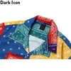 Camicetta da uomo camicia hawaiana da uomo colorata Bandana Patchwork Summer Street Fashion Camicetta maschile 210603