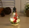 Boule de noël transparente LED, 5 styles, décorations pour arbre suspendu, ampoule en plastique 7x7x11cm