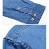 Camicia di jeans invernali di alta qualità di marca di moda da uomo calda foderata in pile di velluto denim s 4XL maschio che tocca il fondo 210626