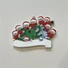 Ny 2021 DIY Juldekorationer Träd Ornament Skrivbara Santa Claus Pendant Home Party Presenter till Family Friends By FedEx A12