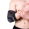 Armbåge knäskydd stöder elastisk gymnastiksportskyddad dyn absorbera svett basket armhylsa Braceelbow
