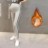 Maternité hiver chaud Leggings grossesse épais taille haute pantalon pour femmes enceintes doux velours vêtements pantalons vêtements bas