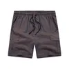 Men's Shorts 2021 Men Casual Loose Summer Mens High Street Bermuda Joggers Cargo Multi-pocket Solid Swim Trunks Quick Dry