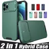 Hybrid 2 in 1 Armor Cases Camera Protection Shockproof Cover For iPhone 13 12 11 mini pro max X XS Samsung S21 S20 A72 A52 A32 A20S