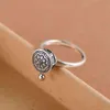 BALMORA Drehringe aus 100 % echtem Sterlingsilber für Frauen, buddhistische tibetische Gebetsmühle, OM Mantra, Lady Spinner Band 211217