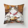 creative pillow cartoon cat anime pillowcase peach skin Modern minimalist pillows household bedside cushions backrest covers Amazon can be customized