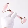 Rose Quartz Face Roller Gua Sha Tool and Eye Mask Set Natural Crystal Facial Scraping Chin Body Massager Cool Relaxing Beauty Healing Stone Skin Detox