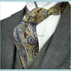 Nacktillbehör tryckt vintage slipsar blommönster multicolor 100 procent av silke män slips utskrift slips set 10 cm modemärke173z