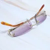 Wire C S Solglasögon Small Square Luxury Designer Sun Glasses Rapper Decoration Fashion Vintage Shades Eyewear For Men och WO3860380