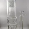 2021 Les tuyaux d'eau en verre 16 pouces sont clairs avec un bol de 18 mm de bol ￩pais en gardien de b￩cher percolateur Big Recycler DAB Rigs pour fumer