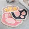 Cartoon Cute Cat Claw Flocking Carpet Floor Mat Domestic Indoor Bathroom Door Bathroom Non-Slip Mat Absorbent Foot Pad