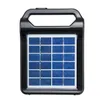 2400mAh Portable Solar Panel Laddare Återanvändbart generatorsystem USB-port med lampbelysning