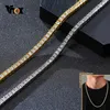 VNOX HIP HOP 5MM CLED OUT BLING AAA CUBIC ZIRCON 1 ряд теннисный цепь ожерелья мужчины женщины воротник рождественские подарки ювелирные изделия