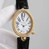 Reloj mecánico automático a la moda para mujer, reloj de pulsera con esfera de nácar y números árabes en forma de huevos de ganso AAA + 8918BR, reloj de zafiro