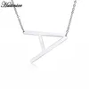 Chains Simple 26 Letters Pendant Necklace For Women Charm Jewelry A B C D E F G H I J K L M N O P Q R S T U V W X Y Z Large Initial BFF