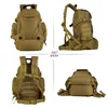 Utomhuspåsar Militär ryggsäck 3 i 1 män Taktisk ryggsäck midjepaket Multifunktionskombination Bergsklättring Travel 40L